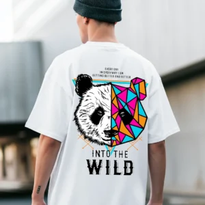 Men's Brown Beast Within Graphic Printed Oversized T-shirt